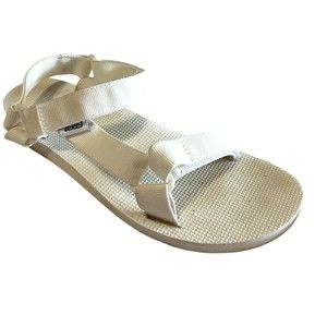 Teva Sandals Original Universal White Hook & Loop Slide Trail 1003987 Womens 8